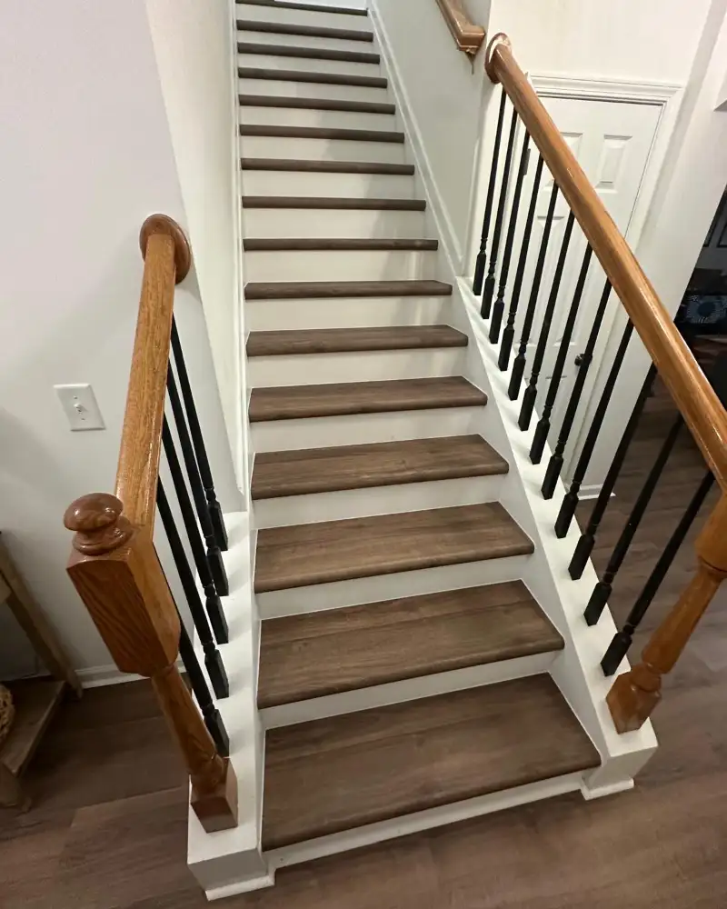 After stair floor remodel